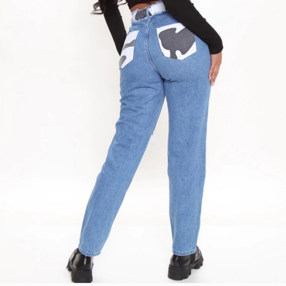 NWOT Cow Print Size 16 Jeans - Picture 2 of 4